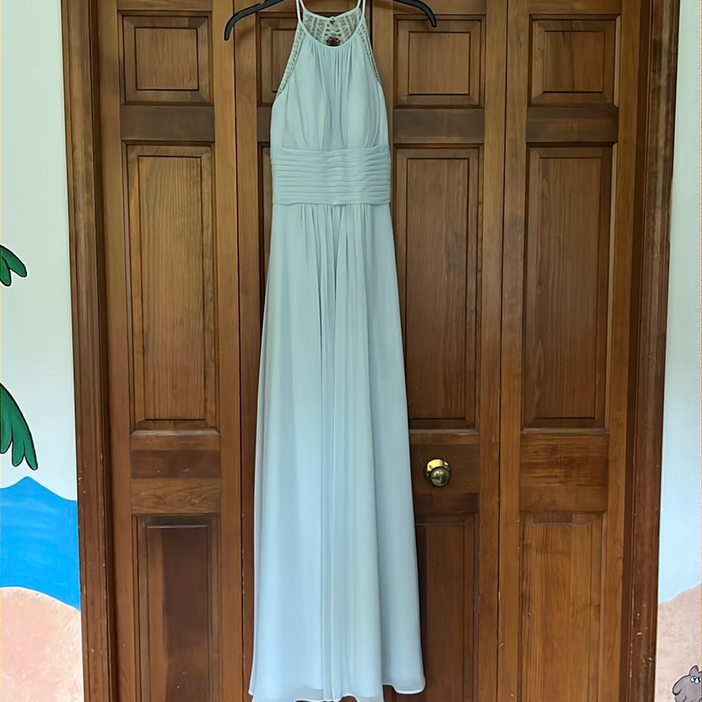 Azazie White Halter Maxi Dress